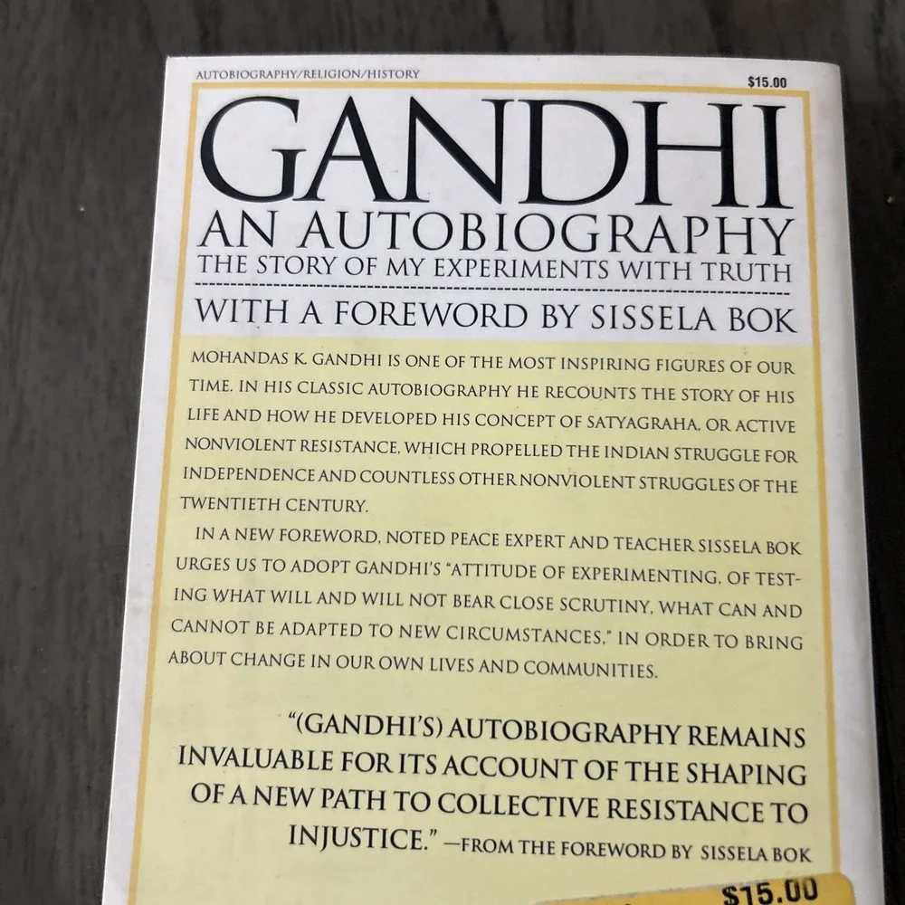 Gandhi Lot of 2 Books: Gandhi Reader + Autobiography  Read